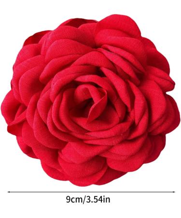Rose Claw Clip | Rose Brooch Floral Hairpin Floral Hair Clips Non Slip Strong Hold Blooming Rose Claws Clips for Thin Hair and Thick Hair 9cm - Buy Online on GoSupps.com