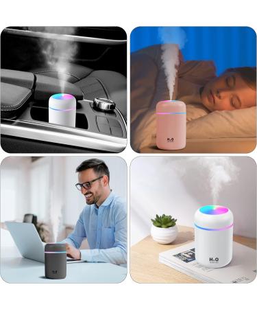 AOOWU 300ml Portable Car Humidifier with Night Light - Pink - Buy Online on GoSupps.com
