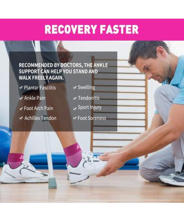 AVIDDA Plantar Fasciitis Socks with Arch Support Compression - Pink XL Pair - Buy Online on GoSupps.com