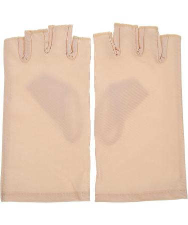 Beaupretty Anti UV Gloves Anti UV Gloves Anti Uv Gloves Uv Protection Gloves Uv Fingerless Sun Gloves Summer Outdoor Gloves Uv Glove for Gel Nail Lamp Beige - Buy Online on GoSupps.com