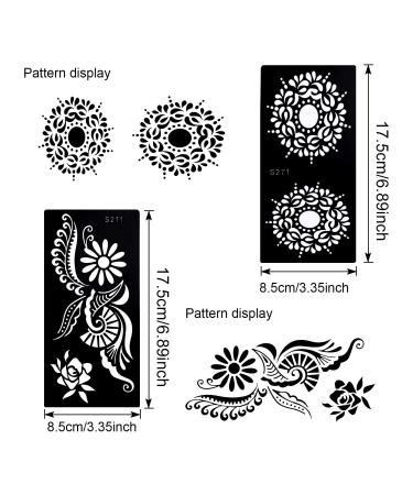 Konsait Large Temporary Tattoo Stencils - Reusable Henna Sticker Kit for Adults & Girls - Buy Online on GoSupps.com