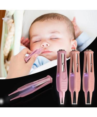 Infant Nose Cleaning Tweezer with LED Light - Safe & Effective Booger Plier | 4-Piece Set for Ear, Nose, Navel Cleaning | Relieves Stuffy Nose - Buy Online on GoSupps.com