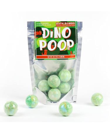 Gift Republic Dino Dinosaur Poop Bath Bombs 10-Pack - Tropical Scent - 150g - Multicoloured - 10 Count - Buy Online on GoSupps.com
