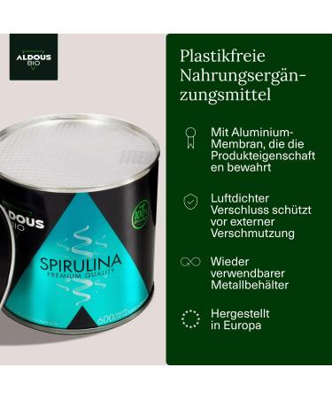 Buy 600 Bio-Spirulina Tablets - 3000mg Vegan Detox Algae | Antioxidant Energy Booster | 100% Natural & Plastic-Free - Buy Online on GoSupps.com