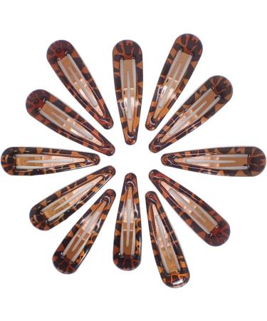 Topkids Accessories 12pc Snap Clips 5cm / 2" Snap Hair Clips Women Girls Kids Sectioning Slide Hair Grip Styling Fine Hair Thick Hair Bendies Sleepies School Uniform Colours Epoxy (Brown Tort) - Buy Online on GoSupps.com