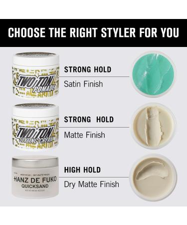 Hanz de Fuko Two Ton Insane Hold Premium Men's Pomade - Extreme Hold, Satin Shine Finish - 4 oz - Buy Online on GoSupps.com