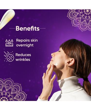 Ra nia Night Cream with Vitamin C 24K Gold Niacinamide|Non-oily anti ageing moisturizer| Suitable for all skin types | Repairs dry skin overnight 45g - Buy Online on GoSupps.com