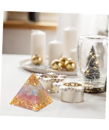 Shop NOLITOY Exquisite Pyramid Bonsai Decoration - Chakra & Crystal Adornment for Home & Fish Tank | 5x5x5.5cm Pink Metaphysics - Buy Online on GoSupps.com
