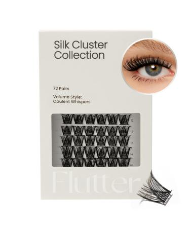Cashmeren Silk Cluster Lashes DIY Individual Eyelashes At Home Extensions Dramatic for a Bold Striking Effect Lashes for Photoshoots and Party 72 Lash Clusters Opulent Whispers D-8-16 MIX