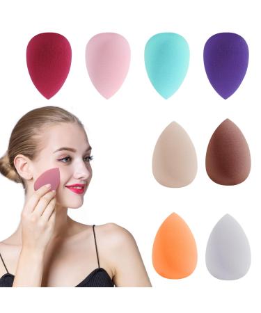 EnixwH 8 Piece Make Up Sponge Set Foundation Blending Beauty Sponge Washable Latex-Free Cosmetic Sponge Beauty Blender Sponges for Liquid Foundation Powder Sun Protection and Cream Women