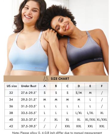 HOFISH Seamless Nursing Sports Bra XL Black-grey | Medium Impact Racerback Maternity Padded Breastfeeding Support Bra - Buy Online on GoSupps.com