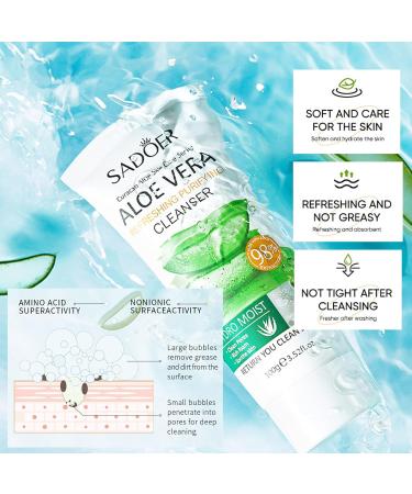 Skincare Gifts For Teenage Girls 3Pces Aloe Vera Skin Care Sets & Kits For Women Gifts with Cleanser Face Serum Face Cream for Hydrate Moisturize Skin - Buy Online on GoSupps.com