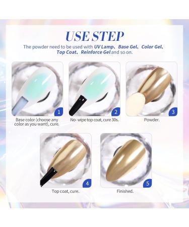 Chrome Nail Powder Holo & Rainbow Glitter Manicure Set - 4 Boxes - Buy Online on GoSupps.com