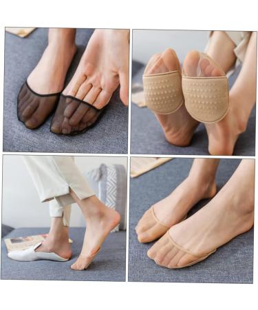 FRCOLOR 10 Pairs Half Socks Half Women's High Heels Reusable Toe Socks Wear-resistant Metatarsal Pad Breathable Five Toe Socks Accessories Stockings Miss Cotton - Buy Online on GoSupps.com