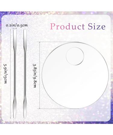 Buy 4-Piece Clear Acrylic Makeup Mixing Palette Set with Spatula | Ideal for Foundation Eyeshadow & Nail Art | International Shipping Available - Buy Online on GoSupps.com