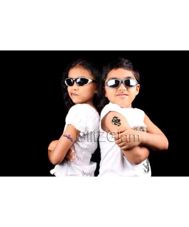 GlitZGlam Glitter Tattoo Kit - 6 Large Glitters & 12 Stencils - Hypoallergenic & Dermatologist Tested - Boys & Girls Body Art - Buy Online on GoSupps.com