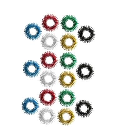 Partykindom 18 STK Toys for Children Still Toy Fingers Kidcraft Game Setting Schacherband massage roller puppet house stools acupressure mini elementary school vibrating ring