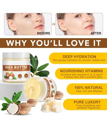 SORRY Shea butter 220 g pure natural unrefined shea butter for the care of dry skin with vitamins A and F deeply nourishes effectively soothes and makes the skin supple provides longlasting hydration - Buy Online on GoSupps.com
