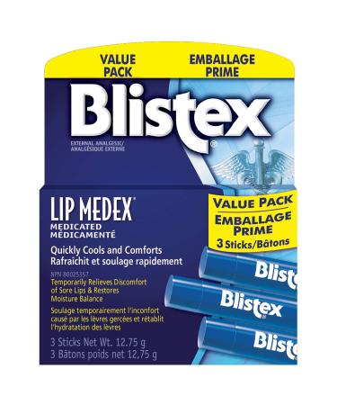 Blistex Lip Medex Stick Value Pack 3 count