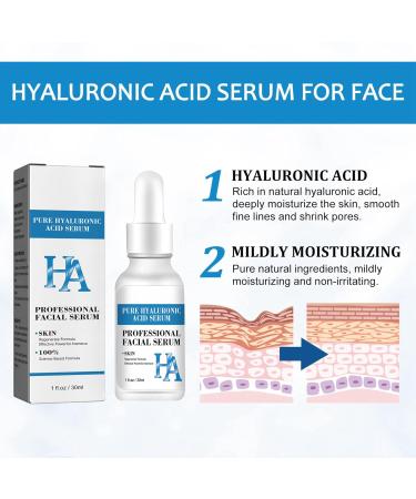 Buy 100% Pure Hyaluronic Acid Serum for Face Anti-Aging Hydrating & Firming with Nicotinamide 30ml - Buy Online on GoSupps.com