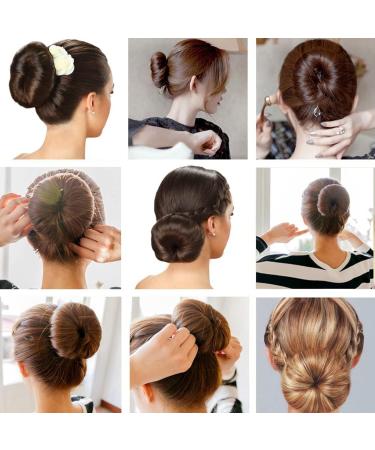 2Pcs Bun Maker Magic Hair Bun Maker Hair Donut Brown Hair Donut Hair Bun Styler Buns Shaper Beauty Hot Buns Set for Women Girls(1 Large+1 Small) - Buy Online on GoSupps.com