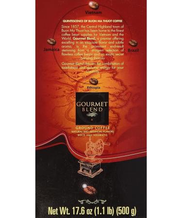Trung Nguyen Gourmet Blend Ground Coffee Bean 500g (Pack of 2) - Natural and Artificial Flavours Bold Aromatic Hampers Gift Vietnamese Chocolate 500 g (Pack of 2) - Buy Online on GoSupps.com