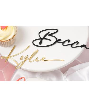 Acrylic Cake Topper Name Cake Topper Name Cake Charm Personalised Silver Gold Custom Cake Decorations - Buy Online on GoSupps.com