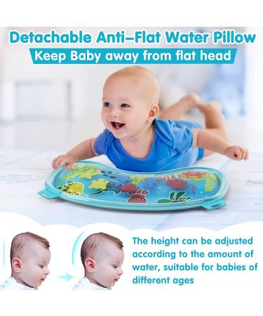 UNIH Baby Gym Play Mat with Kick and Play Piano, Water Mat, Tummy Time Mat - Musical Light Activity Center for Infants, Toddlers - Blue - Buy Online on GoSupps.com