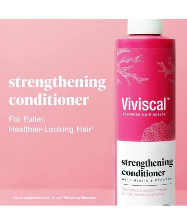 Viviscal Hair Thickening Conditioner 250ml - Moisturizing Formula with Biotin, Keratin, Marine Collagen & Seaweed Extract for Healthier, Stronger Hair - Buy Online on GoSupps.com