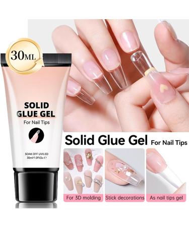 Acunny Solid Nail Glue Gel - Clear - 30ml - With strong adhesion - 3D non-stick effect - For salon and home use - Buy Online on GoSupps.com
