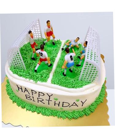 COLLBATH 8pcs First Pastel Party Decorations Soccer Cake Topper Flag Football Ornament Cocktail Picks Capacillos Para Cupcake Cake Decorating Figurine Soft Birthday Party Supplies - Buy Online on GoSupps.com