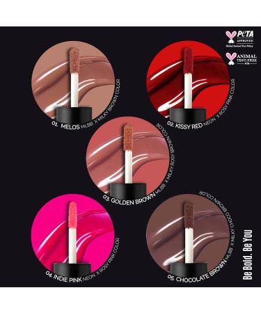 Long-Lasting Cream-to-Matte Lip Stain - Waterproof Kissy Red Lipstick | Full Coverage Smudge-Resistant Velvety Texture - Shop Internationally - Buy Online on GoSupps.com
