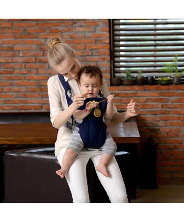 Xiuyer 3-in-1 Newborn Baby Carrier | Adjustable Front & Back Soft Hug Strap | Navy Blue Sling Carrier for Infants and Toddlers - Buy Online on GoSupps.com