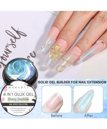 Makartt 15ml Builder Gel for Nail Extensions - Non-Stick 3D Sculpting UV Glitter Gel for DIY Manicure & Nail Art - Rigid Sapphire Finish - Buy Online on GoSupps.com