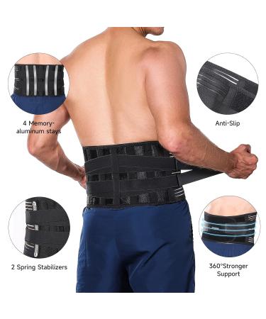 Teysor Back Band - Breathable Adjustable Lumbar Support Belt for Men & Women (S 60-75cm) - 6 Stands Back Support - Buy Online on GoSupps.com