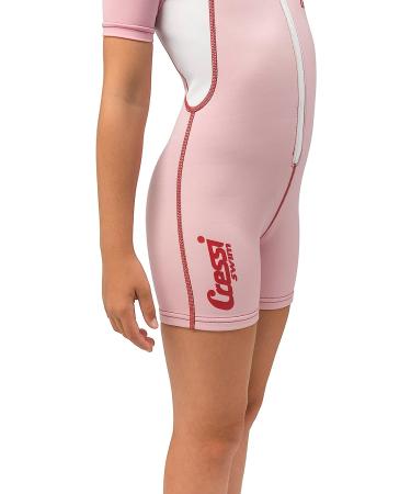 Cressi Kids Neoprene 1.5mm Short Sleeve Swimsuit - Large Pink | Ages 2-10 | Boys & Girls | Designed in Italy - Buy Online on GoSupps.com