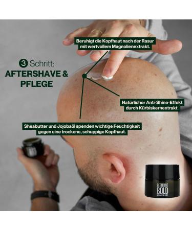 BETTER BE BOLD VIP Routin Baume Apr s Rasage T te Ras e I Soin Cuir Chevelu Hydratant 100 ml I Apaise Irritations Apr s Rasage I Aloe Vera Panth nol & Huiles V g tales I Soin Quotidien Cr ne Ras  - Buy Online on GoSupps.com