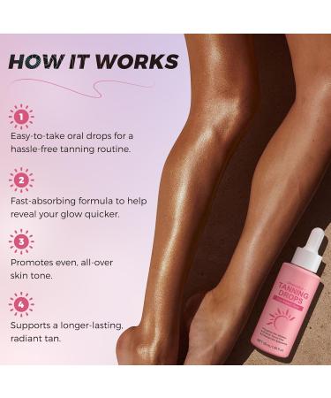 2Pcs Sunless Tanning Drops to Drink Natural Drinkable Sunless Tanning Drops Oral Self Tanning drop Gradual Glow Moisturizing Tanner for Face & Body Tanning Supplement Naturally Boost Melannin 1.69 Fl Oz (Pack of 2) - Buy Online on GoSupps.com