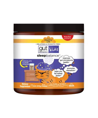 Country Life Gut Connection Kids Sleep Balance Chocolate Flavor Powder 5.1 oz (147 g)