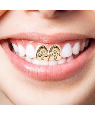Didiseaon 2pcs Gold Decor Grills Grill Teeth Hip-hop Supplies Props Clothing Men and Women The Cross - Buy Online on GoSupps.com