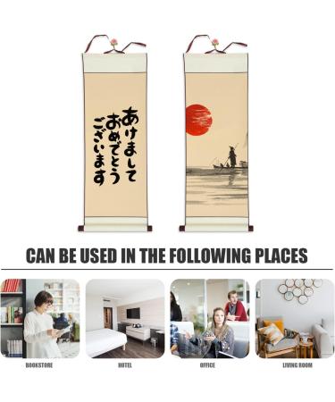 ARTIBETTER Hanging Chinese Xuan Paper Scroll - 31 x 13 Inch Blank Calligraphy Scroll for Home Decor - Golden Chinese Painting Paper - Buy Online on GoSupps.com