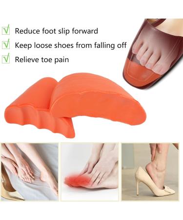2 Pairs Shoe Inserts - Make Shoes Smaller Toe Filler & Spacers for Loose Shoes (Orange - Buy Online on GoSupps.com