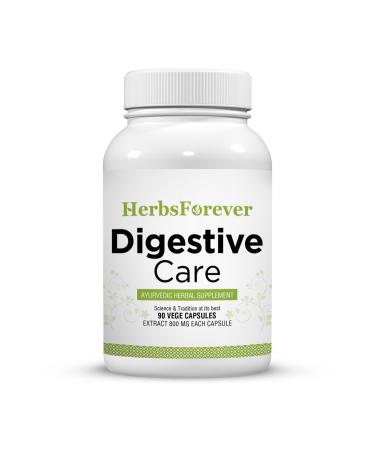 Herbsforever Digestive Care -Support Metabolism Gut Health-Gas & Bloating Relief Colon Cleanse with Ginger Peppermint Asafoetida+13 Ayurvedic Herb|Spice| Enzyms|Minrals|90Veg Capsules|800mg