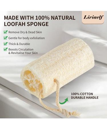 Natural Loofah Sponge for Exfoliating Body Scrubber - 3 Pack for Men and Women - Eco-Friendly and Skin Care Benefits for a Radiant Appearance - Buy Online on GoSupps.com