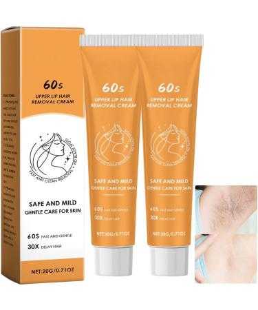 Cr me d pilatoire pour le visage pour femmes et hommes - cr me d pilatoire douce et indolore pour peaux sensibles l vre sup rieure joues du menton apaisante hydratante (2 pi ces)