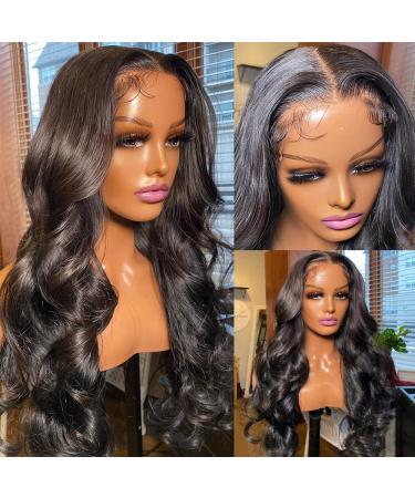 24 Lovigs Body Wave Human Hair Full Lace Wig - 180% Density, Pre-Plucked with Baby Hair - Natural Black - Buy Online on GoSupps.com