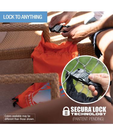 WaterSeals Cinch Locking Backpack | Waterproof Drawstring Bag with Anti-Theft Lock | Black - Buy Online on GoSupps.com