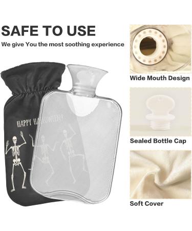 NAANLE Happy Halloween Hot Water Bottle - Transparent Hand/Foot Warmer for Pain Relief & Heat Therapy - 1L - Buy Online on GoSupps.com