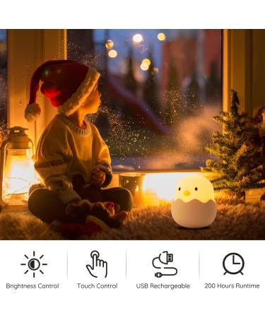 Night Light Children Silicone Cute Night Light for Kids Kawaii Birthday Gifts Room Decor Bedroom Decorations for Baby Kids Teens Dimmable Touch Control Rechargeable Dim Bedside Lamp Soft Nightlight - Buy Online on GoSupps.com