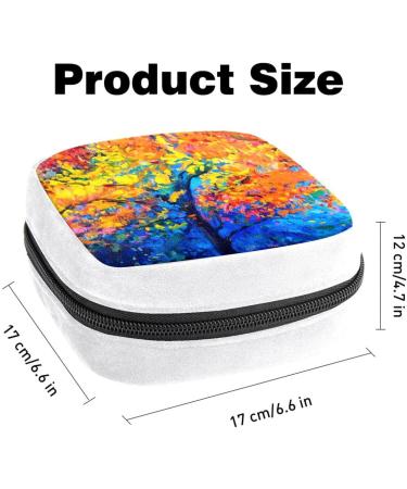 Autumn Landscape Tree Color Sanitary Napkin Storage Bag | Period Tampon Makeup Pad Pouch - GIAPB - Buy Online on GoSupps.com